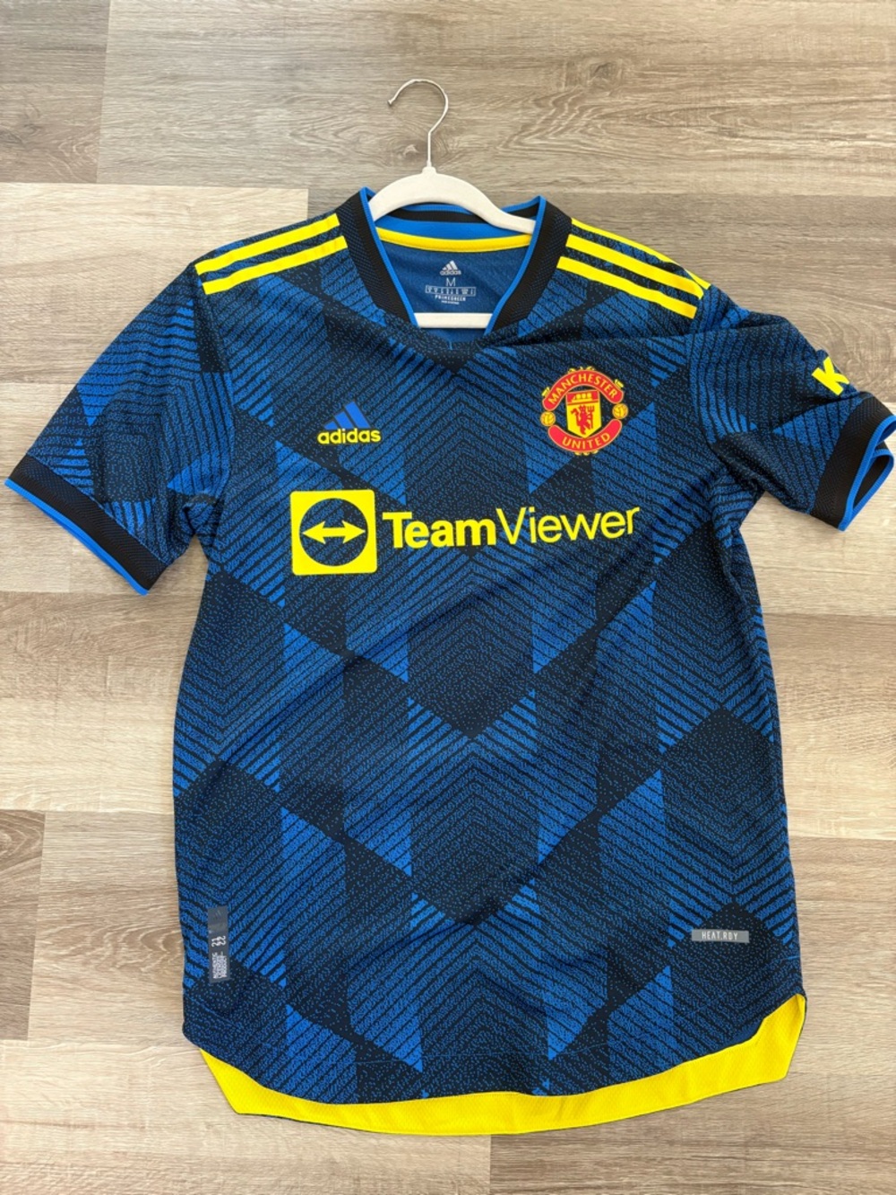 Adidas Manchester United Blue & Yellow Away Jersey Men’s Medium